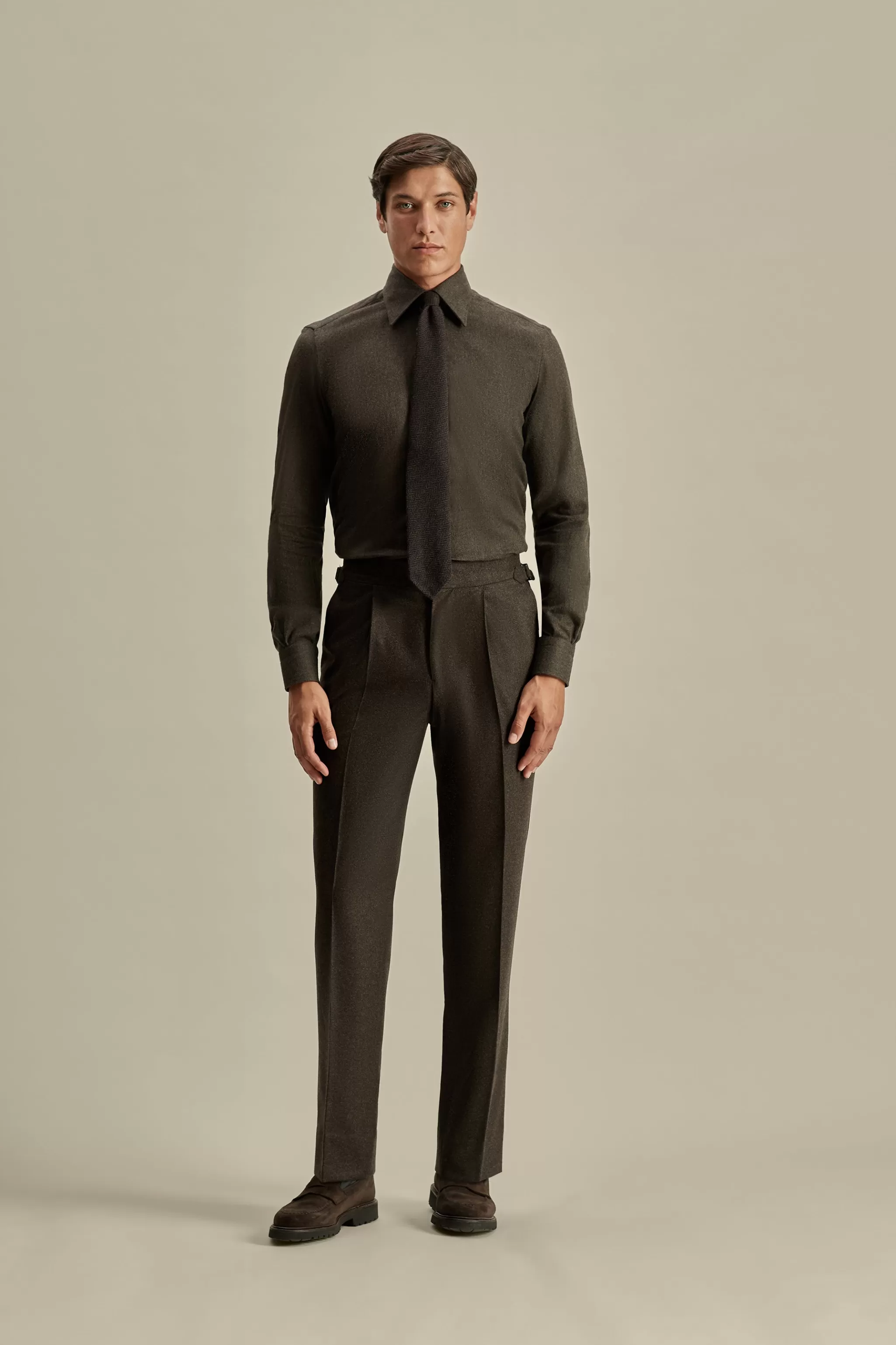 Thom Sweeney Trousers & Shorts | Tailoring*Wool Single Pleat Wide Leg Tailored Trousers