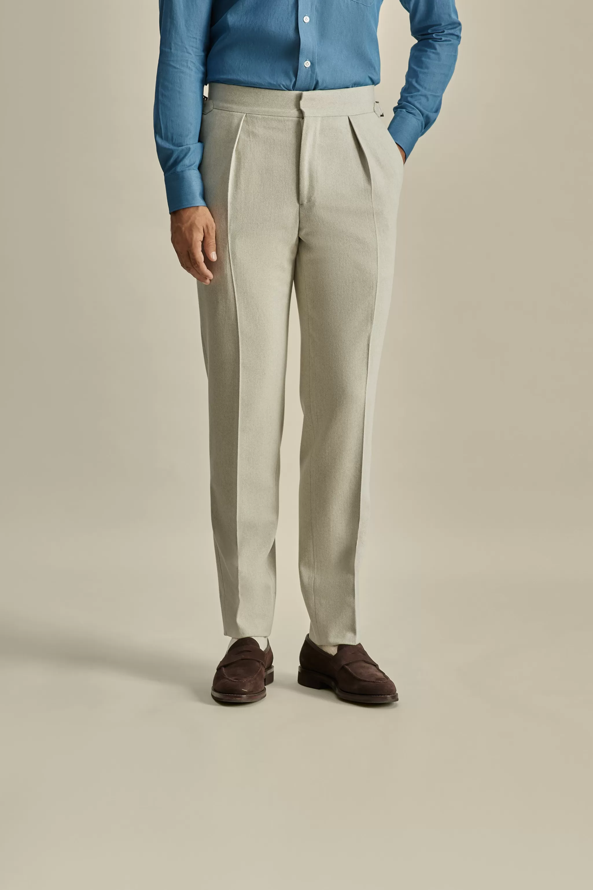 Thom Sweeney Trousers & Shorts | Tailoring*Wool Single Pleat Wide Leg Tailored Trousers
