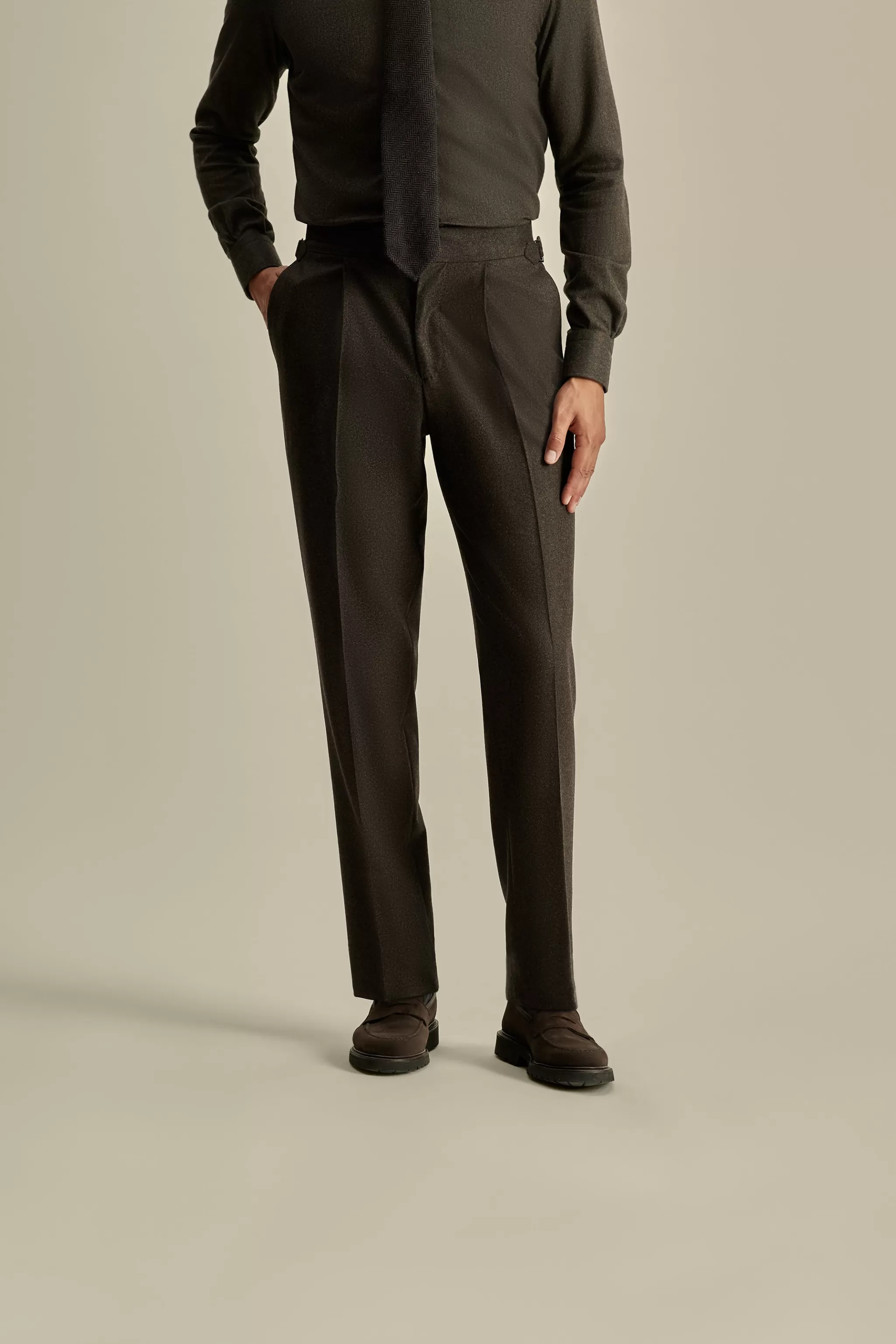 Thom Sweeney Trousers & Shorts | Tailoring*Wool Single Pleat Wide Leg Tailored Trousers